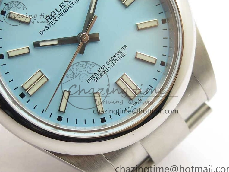 0520 GoodFit Oyster Perpetual 41mm 124300 BP Maker Best Edition Tiffany Blue Dial on SS Bracelet 2691